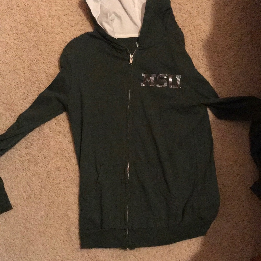 A Michigan state zip up hoodie